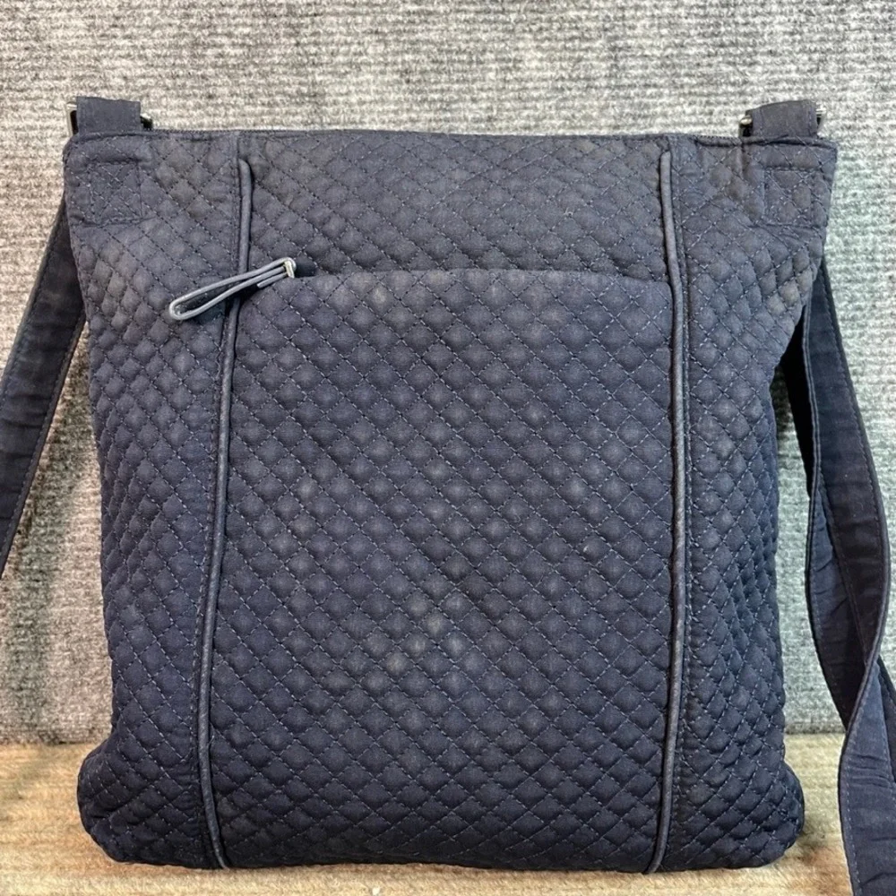 Vera Bradley Navy Blue Quilted Microfiber Hipster Crossbody Bag 22743-219